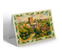 CHRISTMAS CARD - The Cathedral, St David's (a) - Vintage Art Style