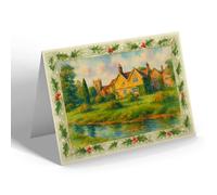 CHRISTMAS CARD - The Church & Rectory, Low Bentham - Vintage Art Style