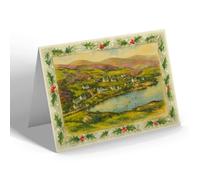 CHRISTMAS CARD - The East End & Loch, Tarbert, Harris - Vintage Art Style