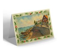 CHRISTMAS CARD - The Esplanade, Sea View - Vintage Art Style