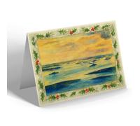 CHRISTMAS CARD - The German Fleet in Scapa Flow - Vintage Art Style