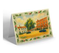 CHRISTMAS CARD - The Hall & Duke's Head Hotel, Stoke Ferry - Vintage Art Style