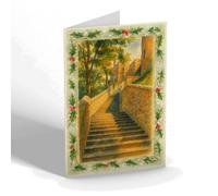 CHRISTMAS CARD - The Hundred Steps, Windsor Castle - Vintage Art Style