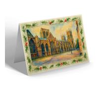 CHRISTMAS CARD - The North Side Of York Minster - Vintage Art Style