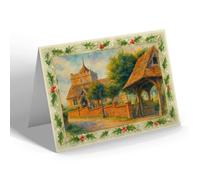 CHRISTMAS CARD - The Parish Church, Bexhill-on-Sea - Vintage Art Style