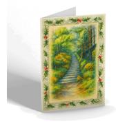CHRISTMAS CARD - The Pilgrims Walk, St Margaret's Bay - Vintage Art Style