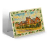 CHRISTMAS CARD - The Schools, Terrington St Clement - Vintage Art Style