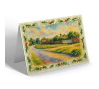 CHRISTMAS CARD - The Tenterden Road & Old Mill, Biddenden - Vintage Art Style