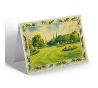 CHRISTMAS CARD - The Three Spires, Coventry (b) - Vintage Art Style