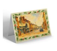 CHRISTMAS CARD - The Tudor Rose, Castle St, Beaumaris - Vintage Art Style