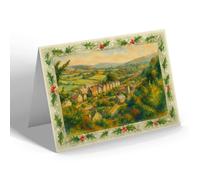 CHRISTMAS CARD The Valley from Terrace Walk, Llanfairfechan - Vintage Art Style