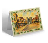 CHRISTMAS CARD - The Westgate, Canterbury (a) - Vintage Art Style