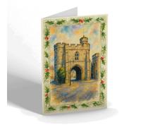 CHRISTMAS CARD - The Westgate, Canterbury (b) - Vintage Art Style