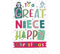 Christmas Card, To a Great Niece - 9 x 6 inches - Piccadilly Greetings
