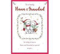 Christmas Card, To a Lovely Nana & Grandad - 9 x 6 inches - Piccadilly Greetings