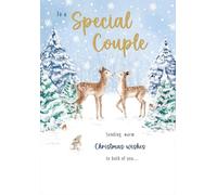 Christmas Card To a Special Couple 2 Deer - 9 x 6 inches - Regal Publishing