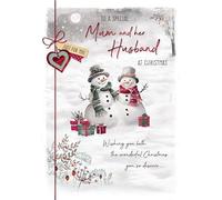 Christmas Card, To a Special Mum & Her Husband - 9 x 6 inches - Piccadilly Greetings