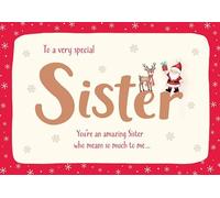 Christmas Card, To a Very Special Sister - 9 x 6 inches - Piccadilly Greetings