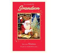 Christmas Card, To a Wonderful Grandson - 9 x 6 inches - Regal Publishing