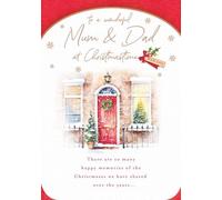 Christmas Card, To a Wonderful Mum & Dad - 10 x 7 inches - Piccadilly Greetings