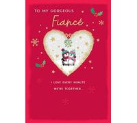 Christmas Card, To My Gorgeous Fiance - 9 x 6 inches - Piccadilly Greetings