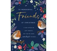 Christmas Card To Wonderful Friends Robin - 9 x 6 inches - Avant Garde Studios