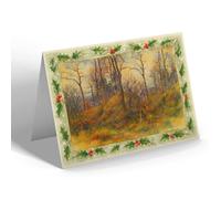 CHRISTMAS CARD - Trees near Haddon Hall - Vintage Art Style
