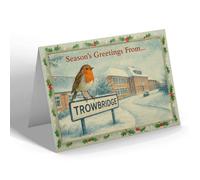 CHRISTMAS CARD - Trowbridge - Girls High School - Vintage Design