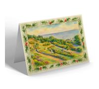 CHRISTMAS CARD - View from the Gardens, Westcliff-on-Sea - Vintage Art Style