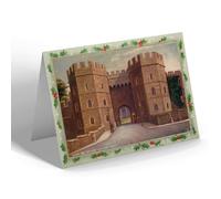CHRISTMAS CARD - Vintage Berkshire - Henry VIII Gateway, Windsor Castle