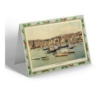 CHRISTMAS CARD - Vintage Cornwall - The Harbour, St. Ives (ac)