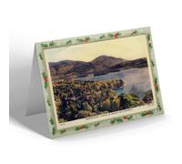 CHRISTMAS CARD - Vintage Cumberland - Derwentwater Looking Keswick & Saddleback b