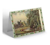 CHRISTMAS CARD - Vintage Derbyshire - Haddon Hall (b)
