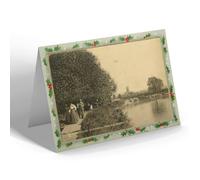 CHRISTMAS CARD - Vintage Gloucestershire - Gloucester. Cathedral from the Severn