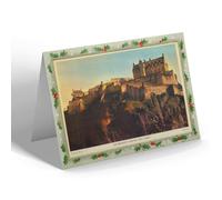 CHRISTMAS CARD - Vintage Scotland - Edinburgh Castle and Rock (b)