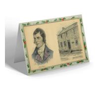 CHRISTMAS CARD - Vintage Scotland - Robert Burns & Burns' House, Dumfries