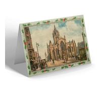 CHRISTMAS CARD Vintage Scotland - St. Giles Cathedral, Edinburgh (d)