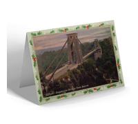 CHRISTMAS CARD Vintage Somerset - Clifton. Suspension Bridge from Downs (b)