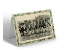 CHRISTMAS CARD - Vintage Somerset - The Donkeys at Weston-super-Mare