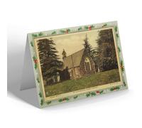 CHRISTMAS CARD Vintage Wales - St. Catherine's Church, Maerdy (b)