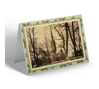 CHRISTMAS CARD Vintage Wiltshire - The Cathedral, Salisbury (bc)