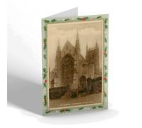 CHRISTMAS CARD Vintage Worcestershire - Worcester Cathedral from West