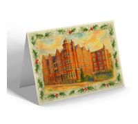 CHRISTMAS CARD - Wells Hotel, Llandrindod Wells - Vintage Art Style