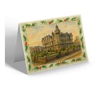 CHRISTMAS CARD - Westcliff-on-Sea. Queen's Hotel - Vintage Art Style