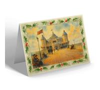 CHRISTMAS CARD - Weston-super-Mare. Grand Pier Pavilion (a) - Vintage Art Style