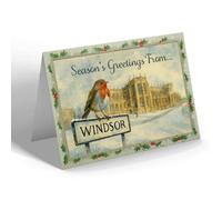 CHRISTMAS CARD - Windsor - Exterior of St George's Chapel - Vintage Design