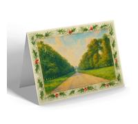 CHRISTMAS CARD - Windsor. The Long Walk - Vintage Art Style