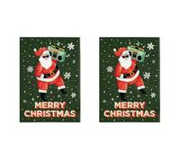 Christmas Card With Glitter, Never Gonna Give You Up, 2 Pieces Prank Christmas Card Singing Non Stop, Funny Joke Greeting Cards, Musical Christmas Cards For Friends Kids Boys Girls Adults