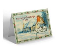 CHRISTMAS CARD - Yealmpton - Old Mother Hubbard's Cottage - Vintage Design