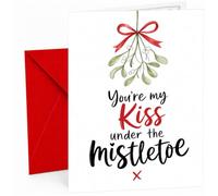 Christmas Card You're My Kiss Under the Mistletoe